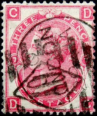 Великобритания 1871 год . Королева Виктория . 3 p . Каталог 70,0 фунтов . (1)